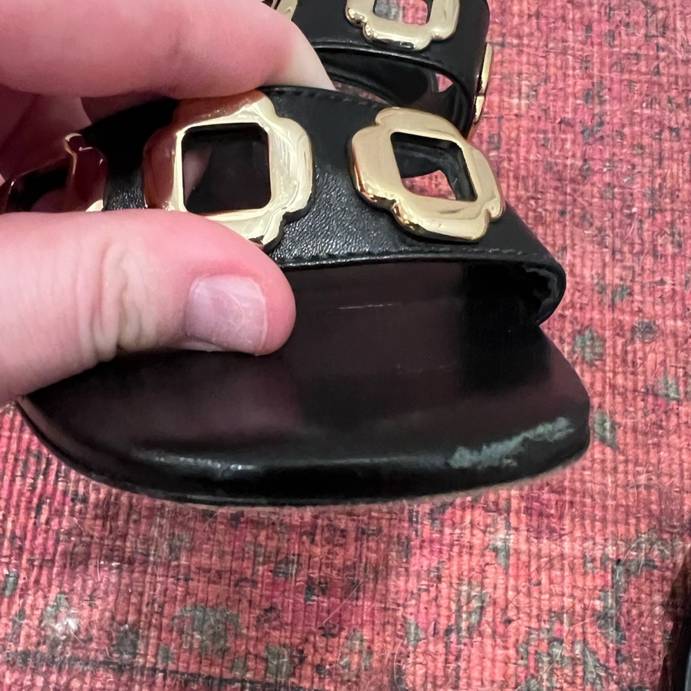 LARROUDE Milan Flat Leather Sandal - Picture 7 of 10